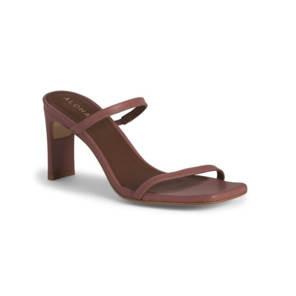 ALOHAS Astro Red Made In Spain Leather Cannes Heeled Sandals